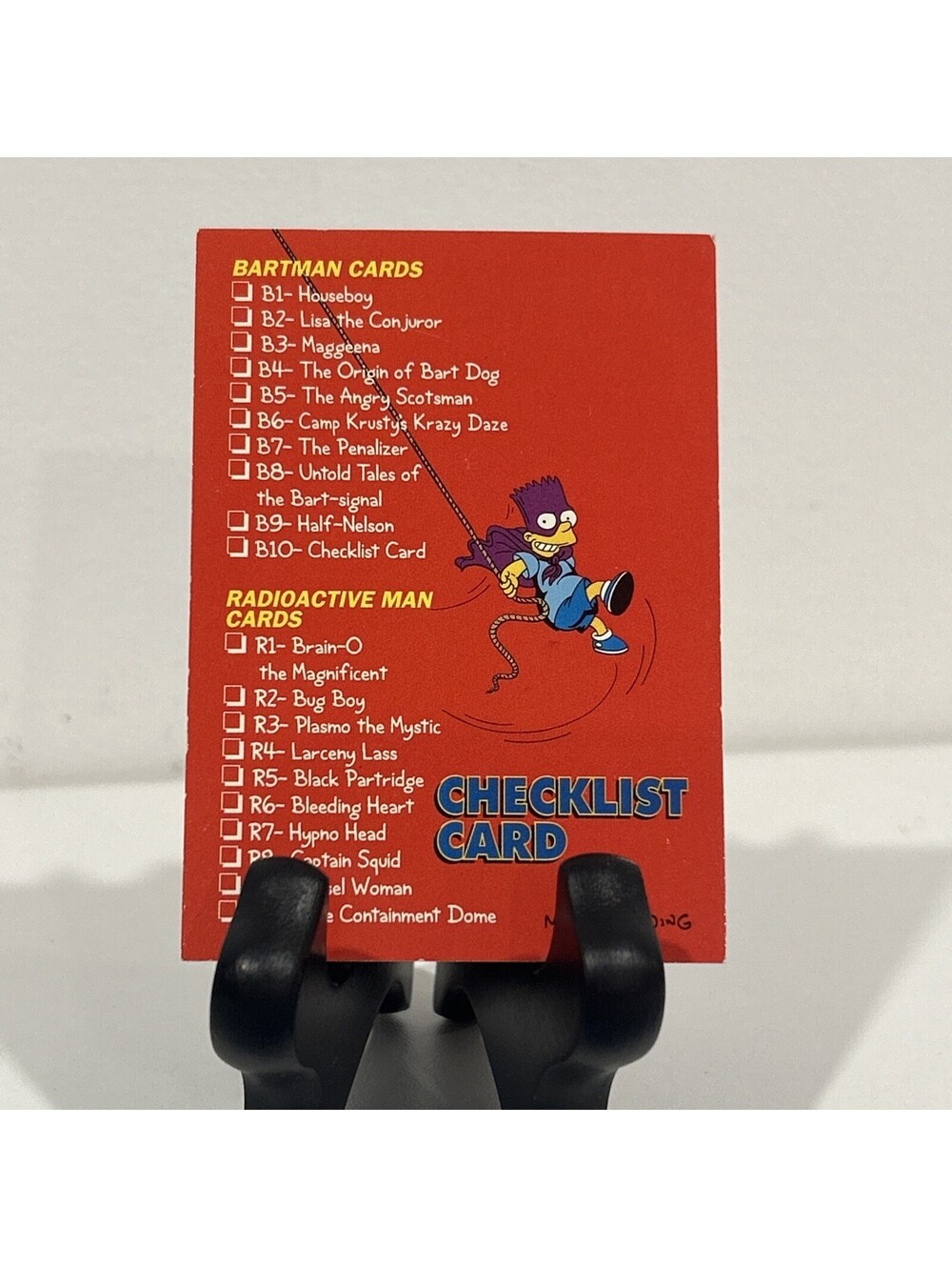 1994 SkyBox The Simpsons Series 2 Bartman Trading Cards